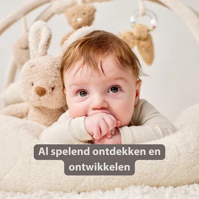 Poef ecru met bogen Teddy