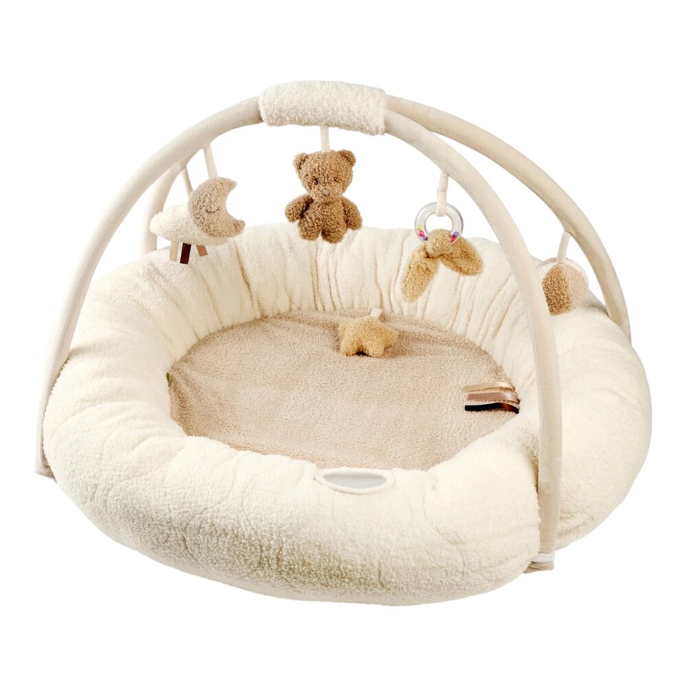 Poef ecru met bogen Teddy