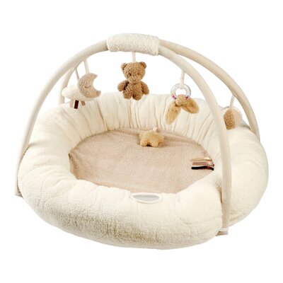 Poef ecru met bogen Teddy