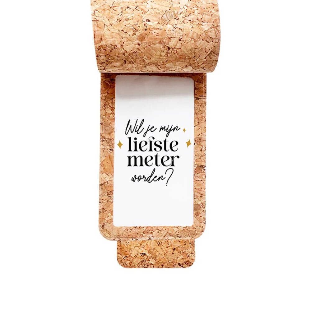 Fleshanger in kurk - Klein gelukje - Wil jij mijn liefste meter worden? Fleshanger in kurk - Klein gelukje - Wil jij mijn liefste meter worden?