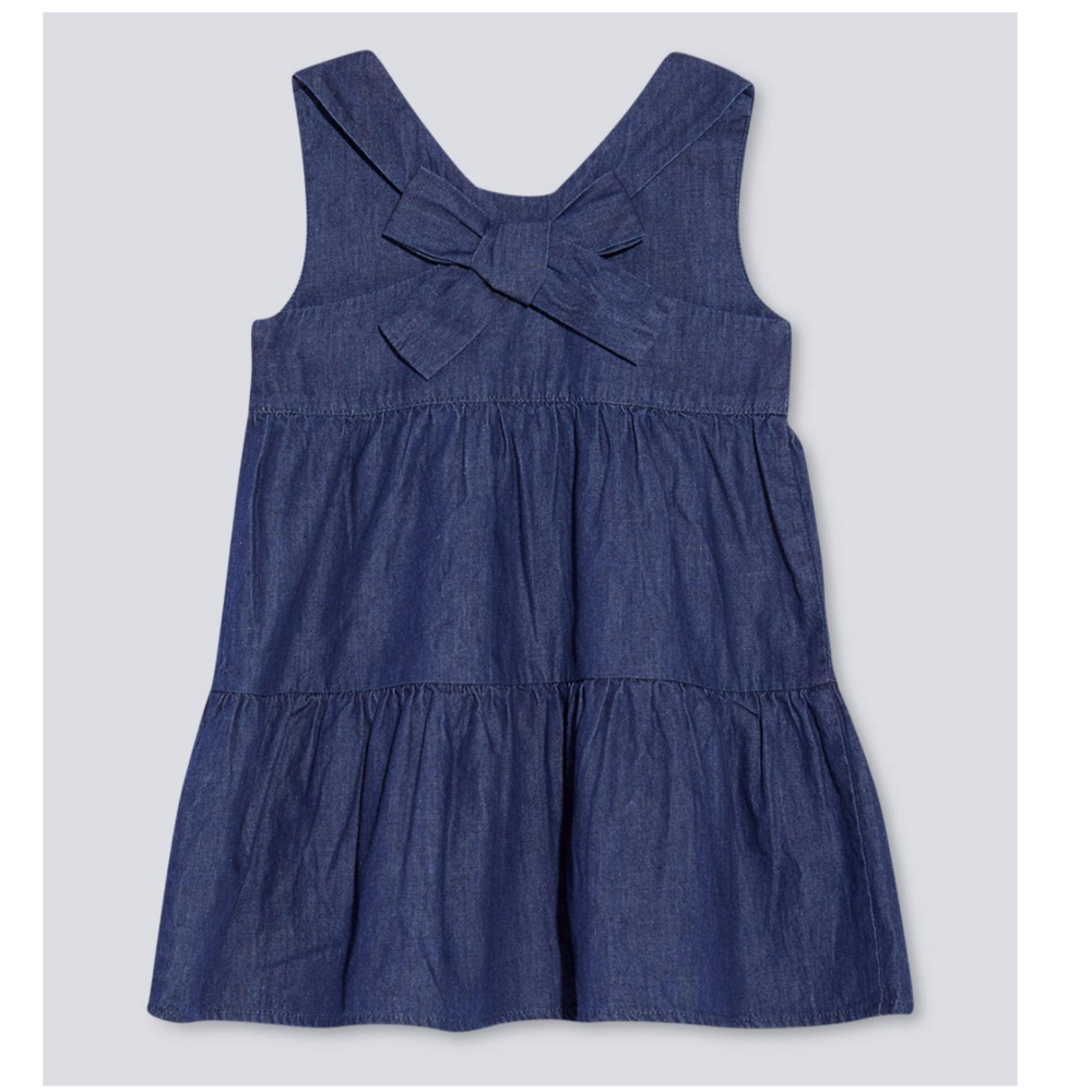Jurk met strik denim Denim