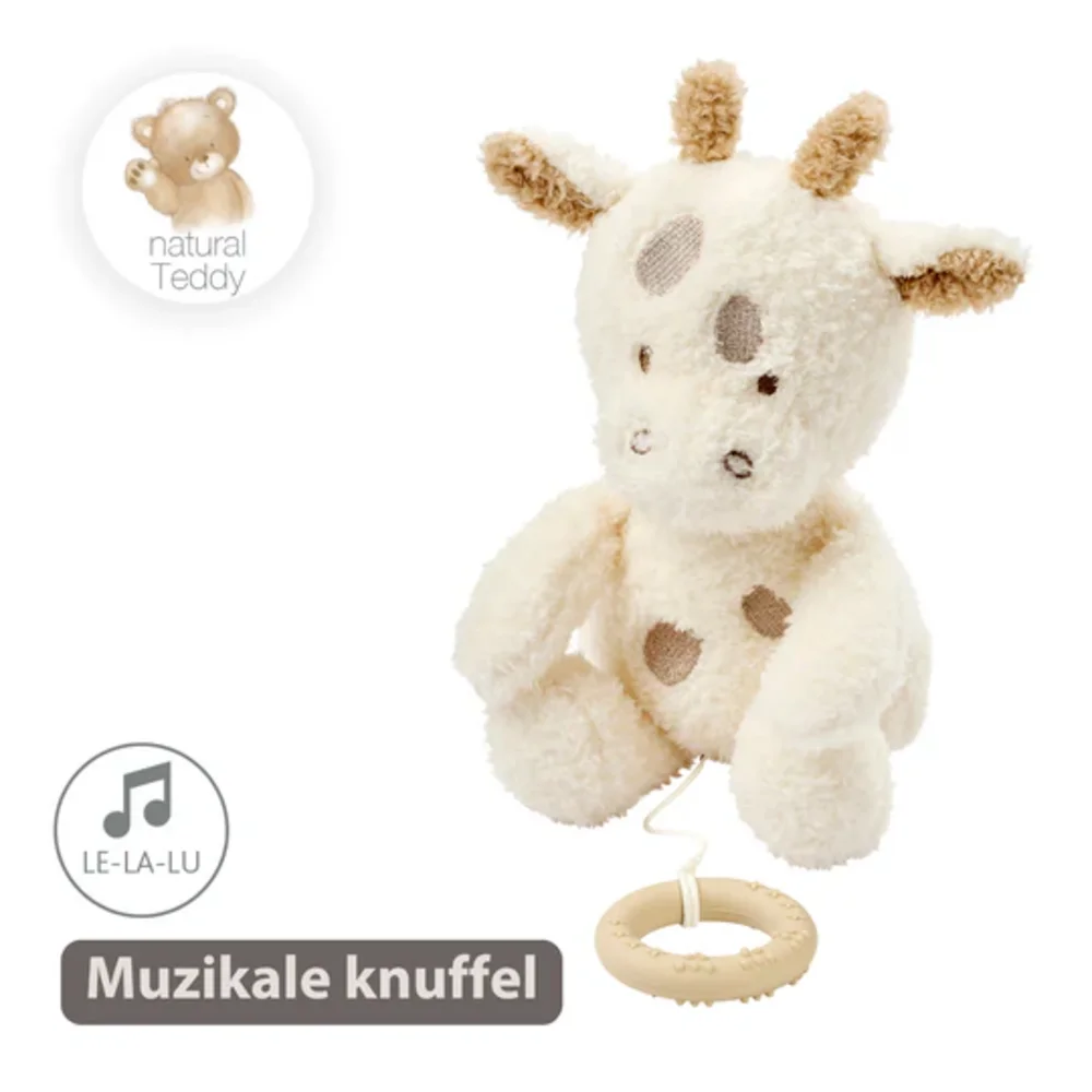 Babygiraf muziektrekker Teddy