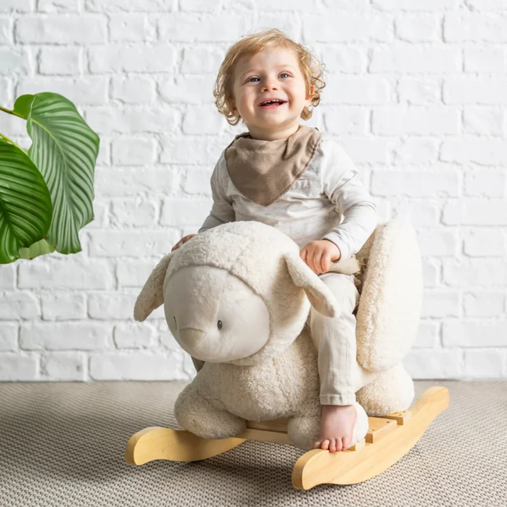 Schommelpaard Teddy schaap Ecru Schommelpaard Teddy schaap Ecru