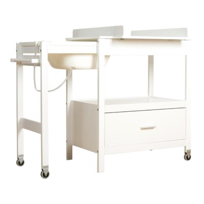 Luiertafel + bad Emma Wit Luiertafel + bad Emma Wit