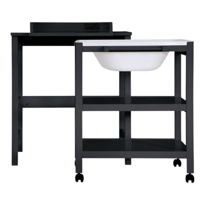 Luiertafel + bad Lola Black Luiertafel + bad Lola Black