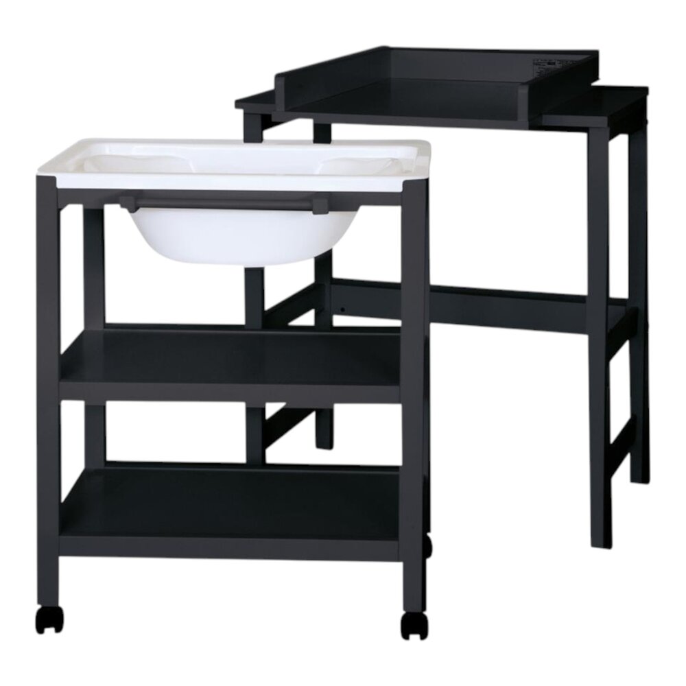 Luiertafel + bad Lola Black Luiertafel + bad Lola Black