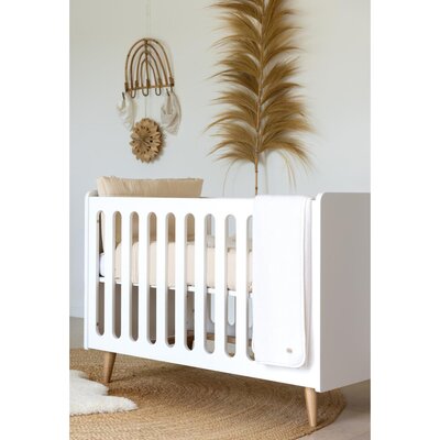 Baby bed 140x70cm Boho omvormbaar tot zitbank White Baby bed 140x70cm Boho omvormbaar tot zitbank White