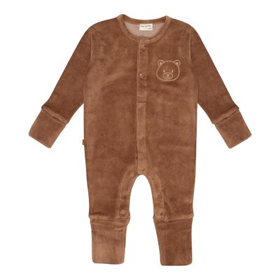 Velour Baby Onesie Beaver Fur Velour Baby Onesie Beaver Fur