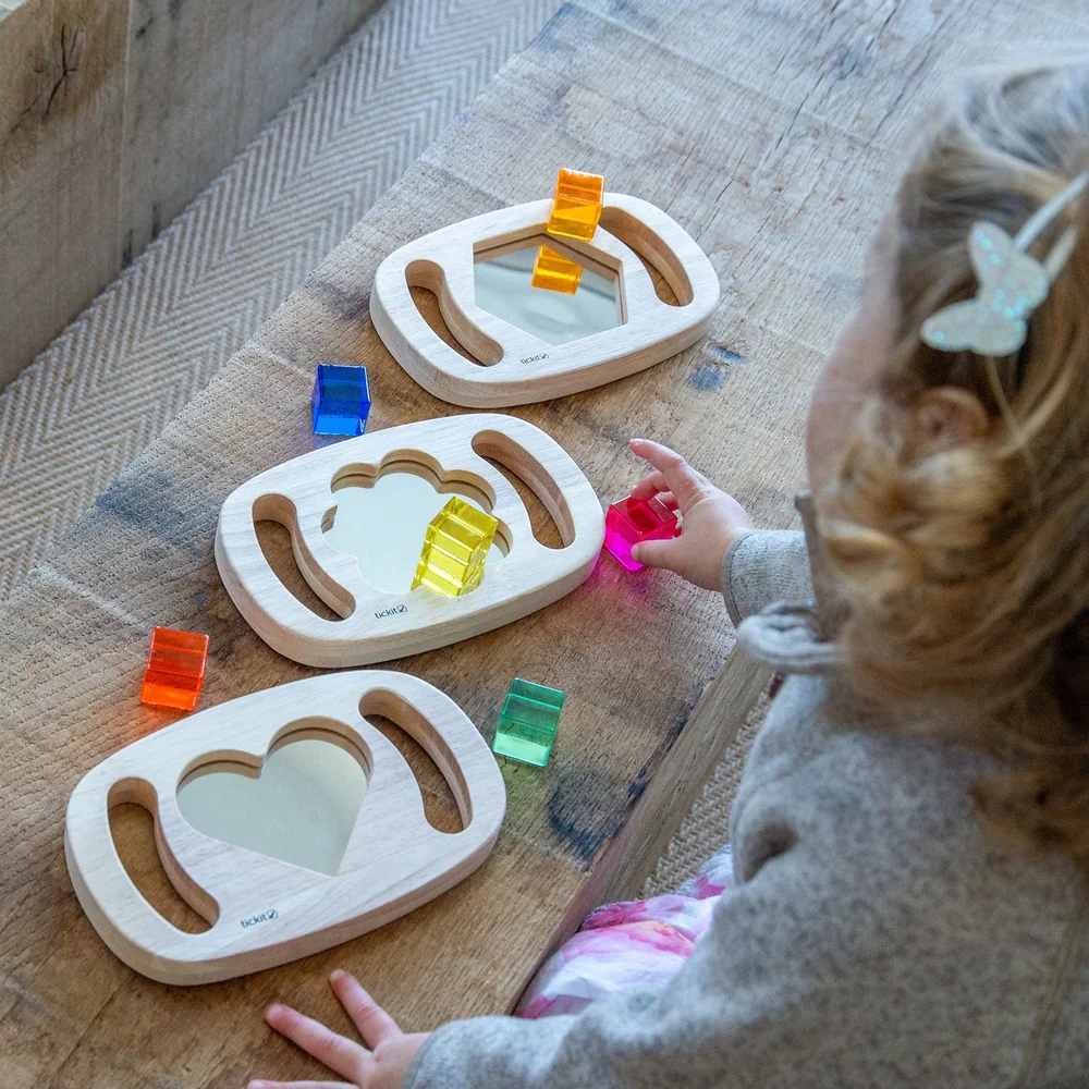 Tickit Gemakkelijk Vast te Houden Vorm Spiegelpanelen