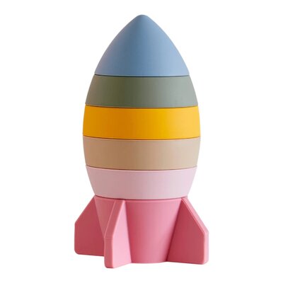 Tickit Silisoft Stapelbare Raket (Aarde Kleuren) - Pk6