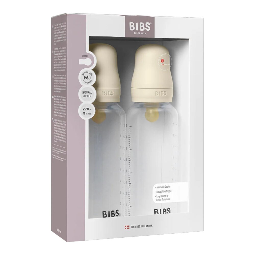Bibs Zuigfles Duopack 270ml Complete Set Ivory Bibs Zuigfles Duopack 270ml Complete Set Ivory