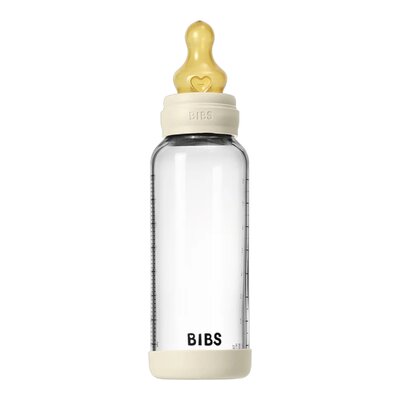 Bibs Zuigfles Glas 240ml Complete Set Ivory Bibs Zuigfles Glas 240ml Complete Set Ivory