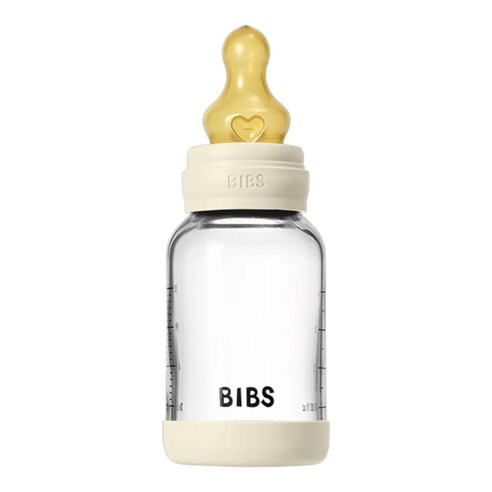 Bibs Zuigfles Glas 120ml Complete Set Ivory Bibs Zuigfles Glas 120ml Complete Set Ivory