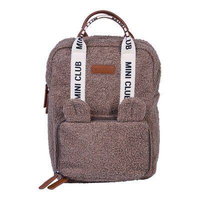 Rugzak kids Mini Club - Signature canvas Teddy zacht bruin