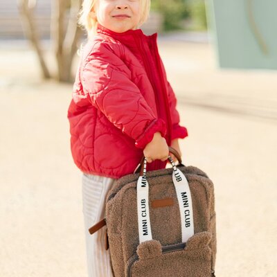 Rugzak kids Mini Club - Signature canvas Teddy zacht bruin