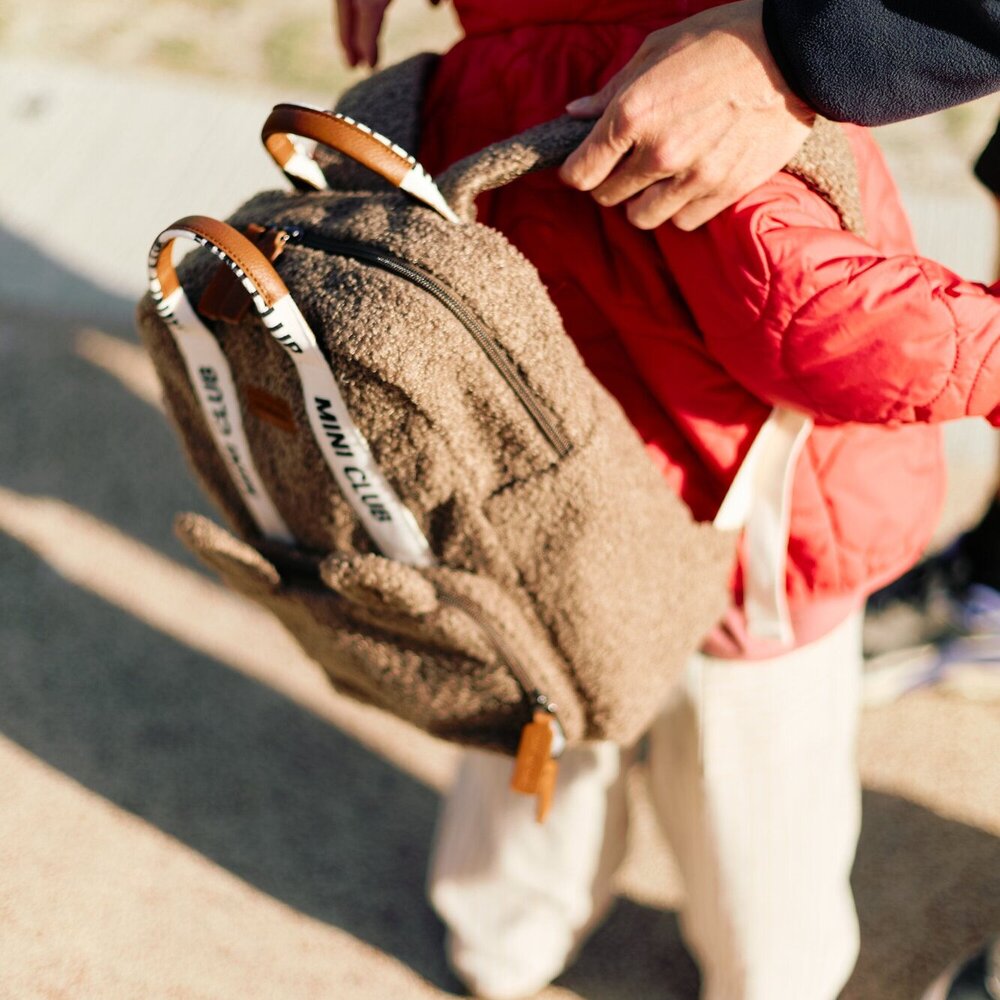 Rugzak kids Mini Club - Signature canvas Teddy zacht bruin