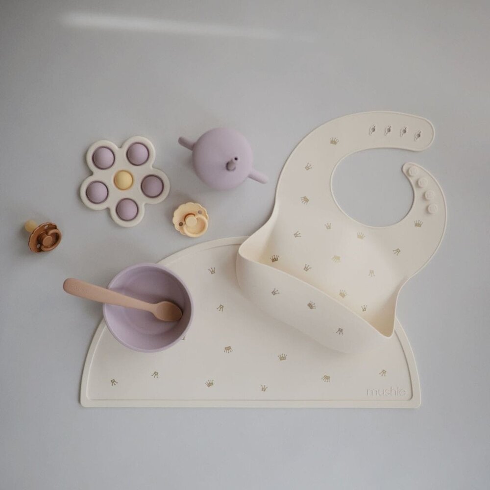 Geschenkdoos - Eetsetje met rond bord Soft Lilac