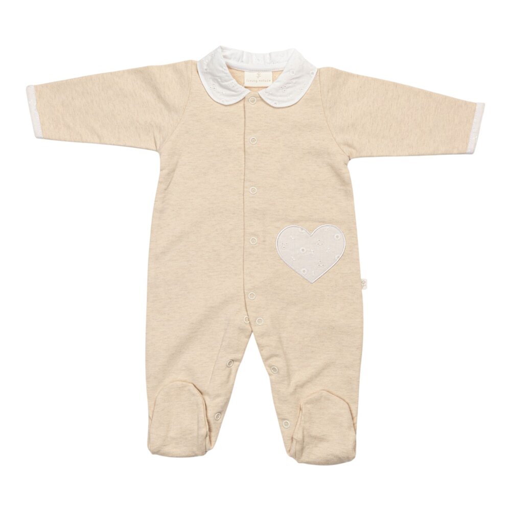 Babypakje Ariane broderie anglaise hart Naturel