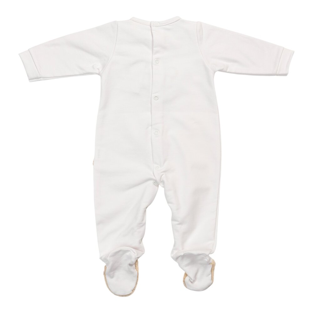 Babypakje Noa zonder kraagje teddy beer wit Babypakje Noa zonder kraagje teddy beer wit