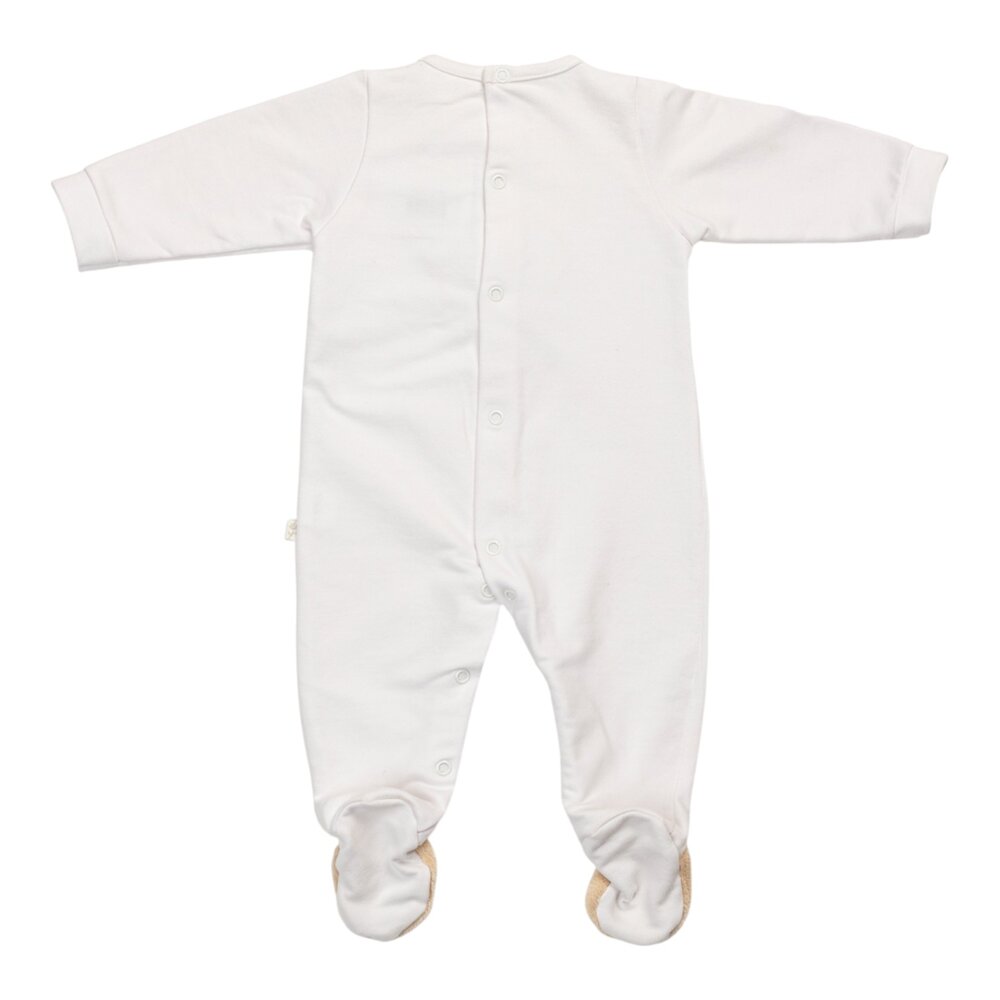 Babypakje Estelle zonder kraagje teddy hart wit Babypakje Estelle zonder kraagje teddy hart wit