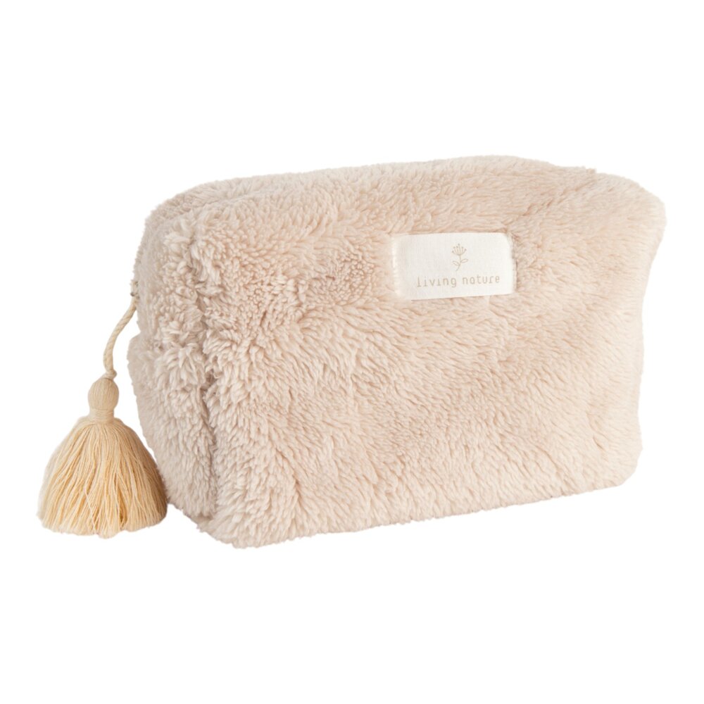 Toilettas model Claire modèle petite in poile Beige