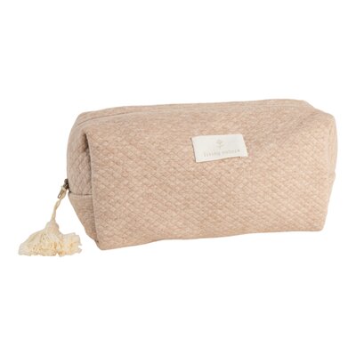 Toilettas Chloé with floshes losange + flosh Beige