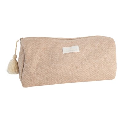 Toilettas model L Charlotte losange + flosh Beige Toilettas model L Charlotte losange + flosh Beige