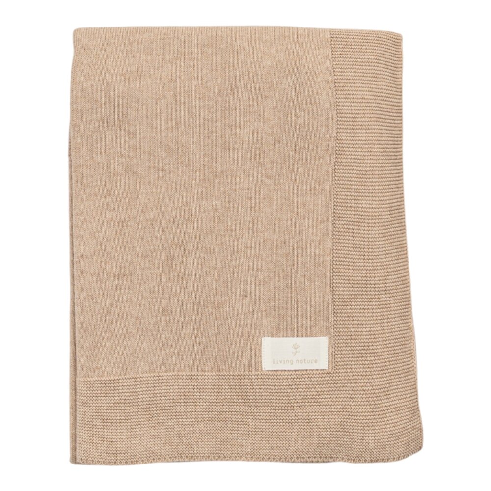 Deken Daan in brei 130x175cm Beige