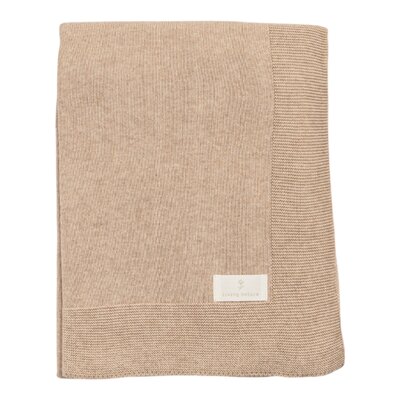 Deken Daan in brei Beige Deken Daan in brei Beige