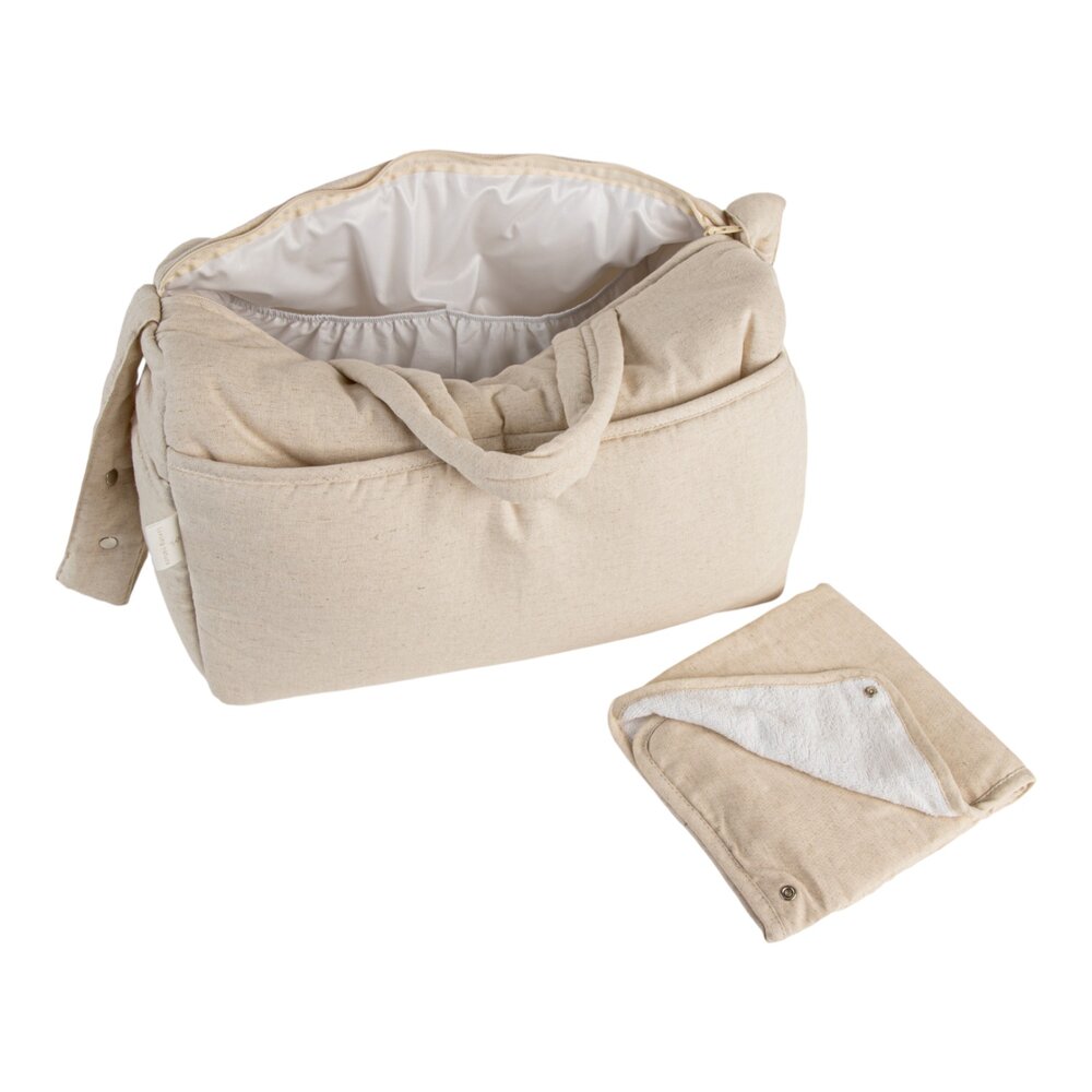 Verzorgingstas Aline linnen beige Linnen collecti Verzorgingstas Aline linnen beige Linnen collecti