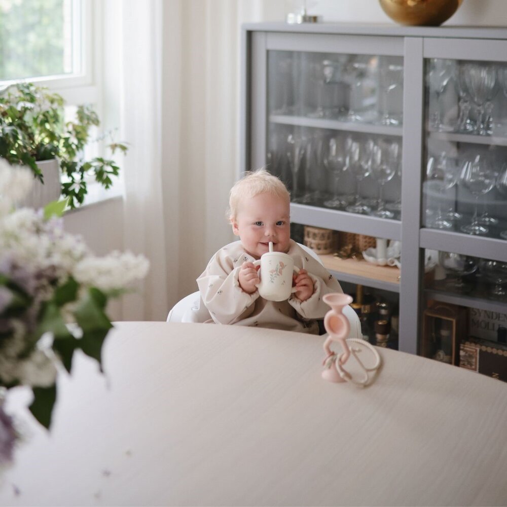 Trainingbeker + rietje Pink flower