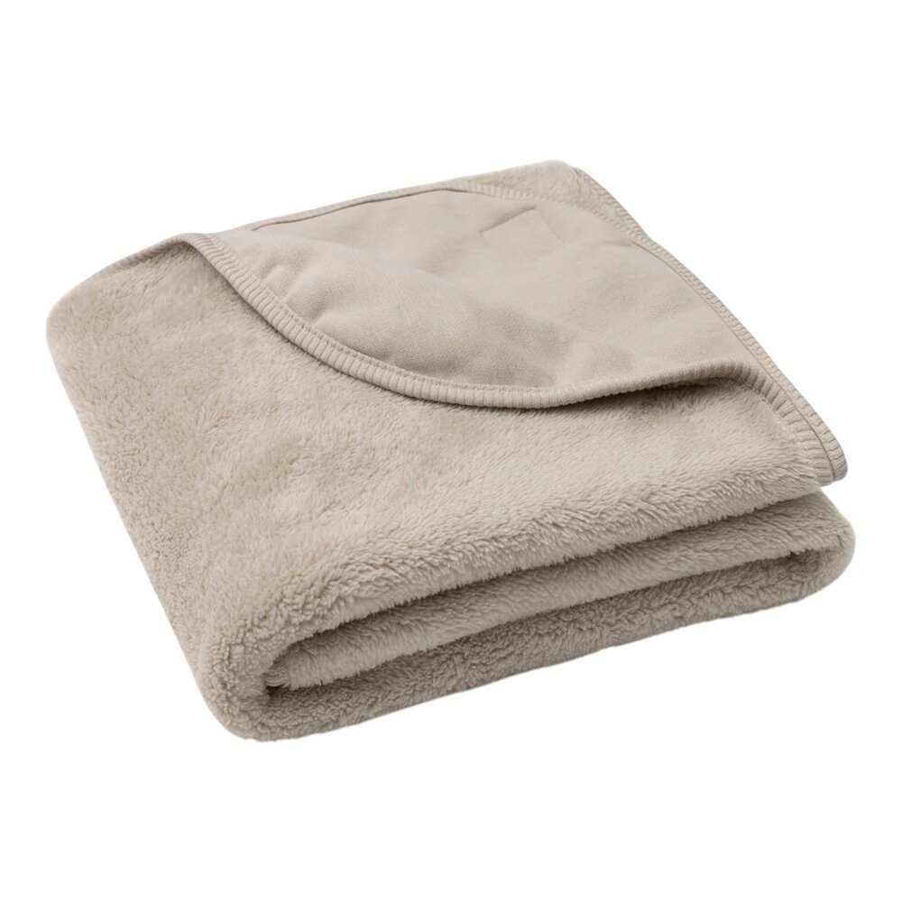 Deken Ledikant 75x100cm Basic Jersey/Sherpa Warm Sand