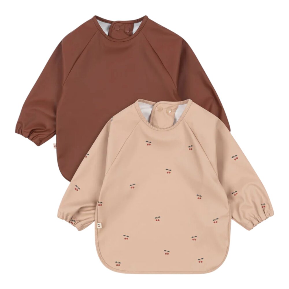 Set van 2 slabbetjes met mouwen Cherry