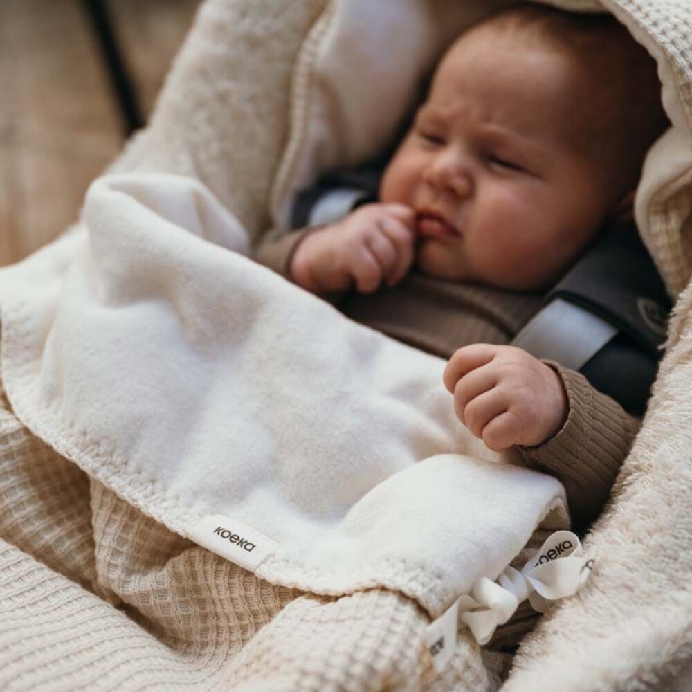 Voetenzak 0+ 3/5 punts cotton fleece Malaga 0-6M warm white