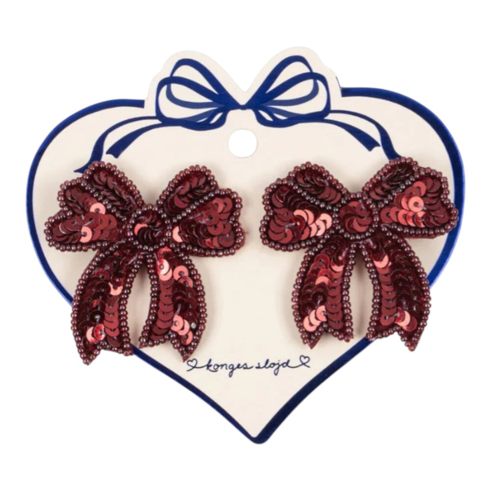 Haarclips sequin bow rio red