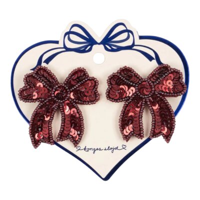 Haarclips sequin bow rio red
