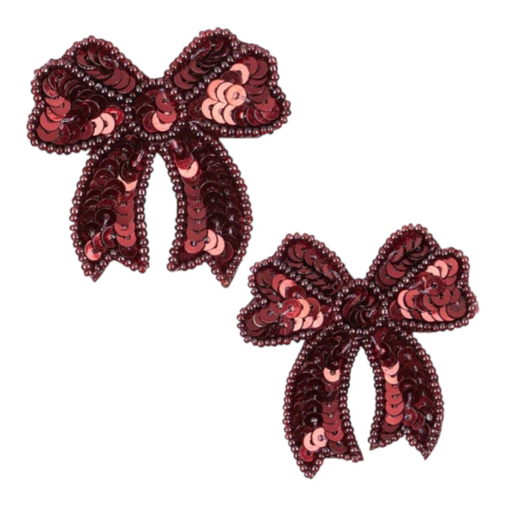 Haarclips sequin bow rio red