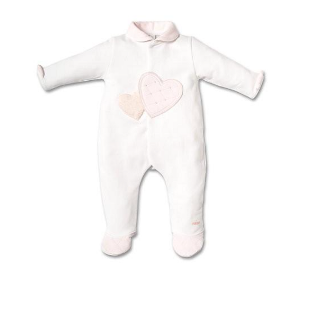Babypakje 2 hartjes White/blushpink