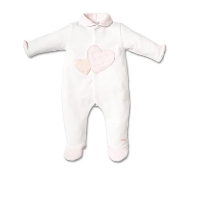 Babypakje 2 hartjes White/blushpink