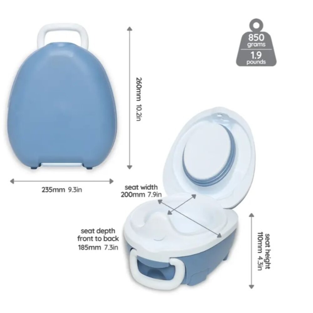 Toiletpotje Blue pastel