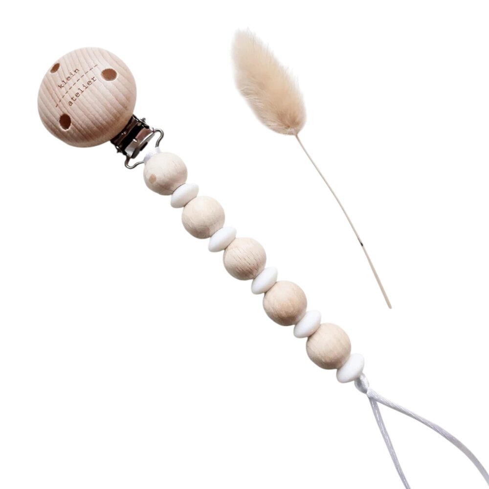 Klein Atelier - Fopspeenketting newborn met linzen Klein Atelier - Fopspeenketting newborn met linzen