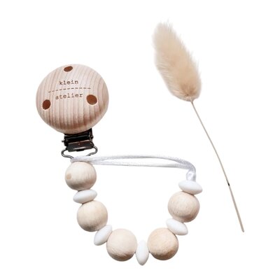 Klein Atelier - Fopspeenketting newborn met linzen Klein Atelier - Fopspeenketting newborn met linzen