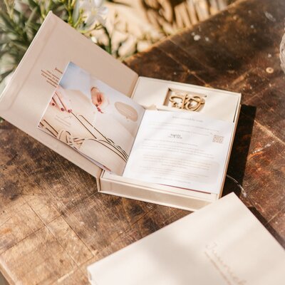 Cadeaudoos Houten lijnportret