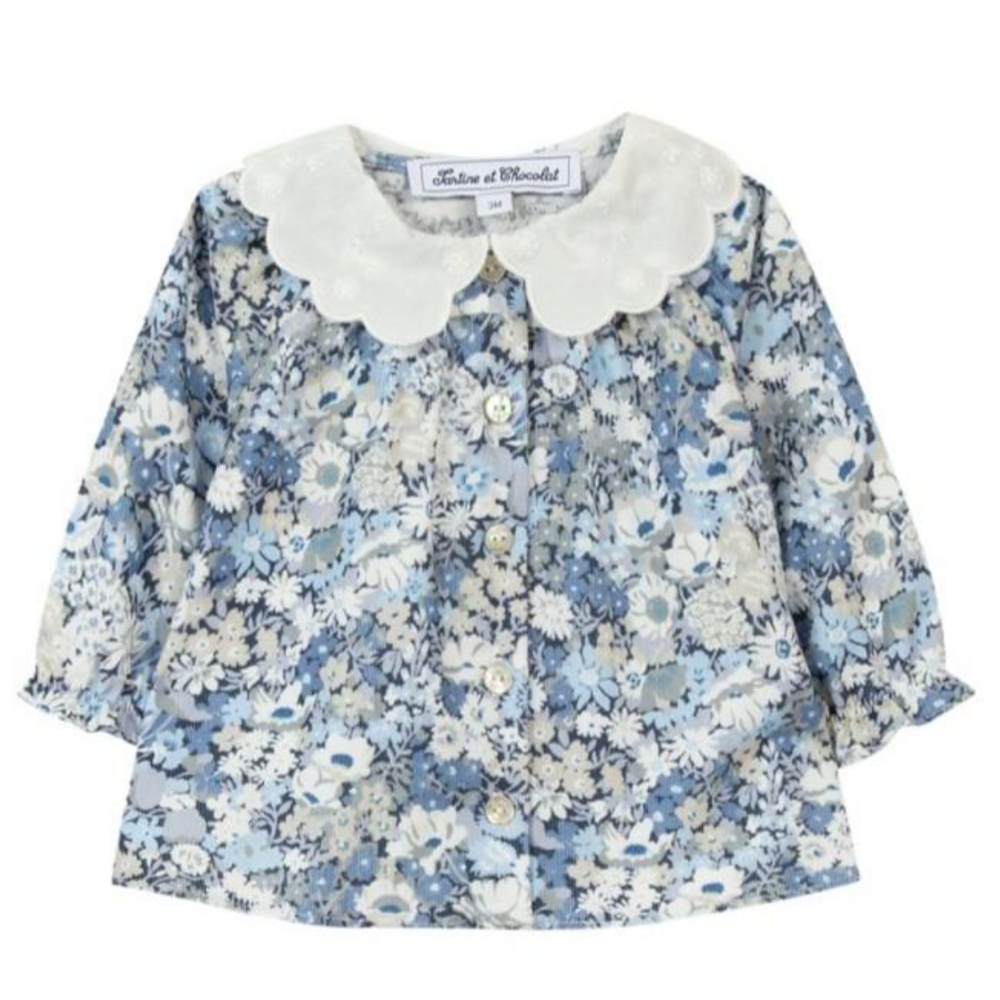 Bloesje met bloemetjes Blauw