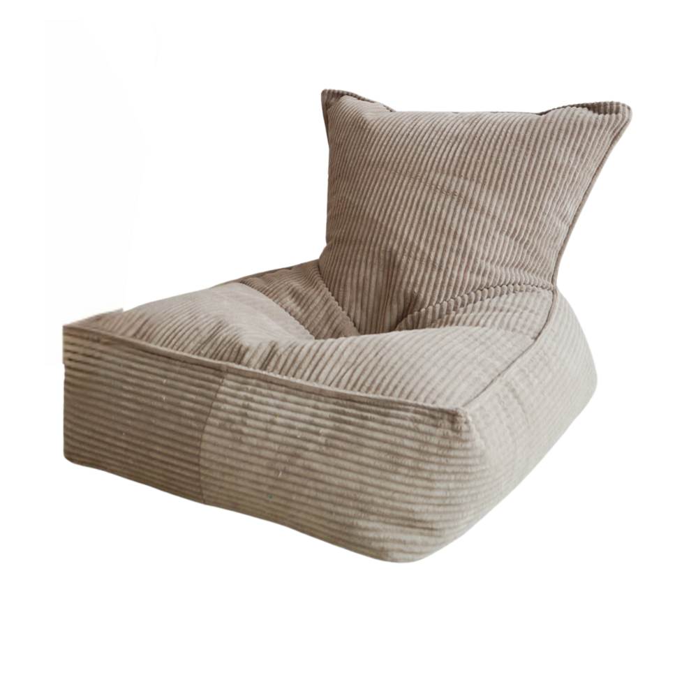 Velvet Rib Beanbag Dark Beige