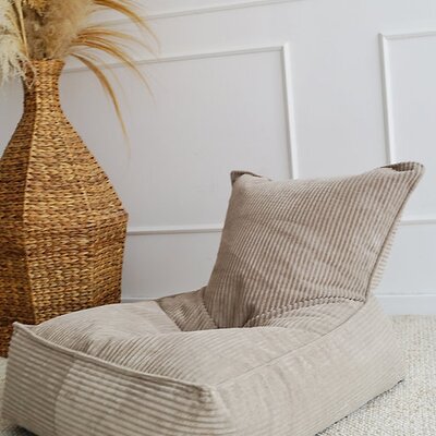 Velvet Rib Beanbag Dark Beige