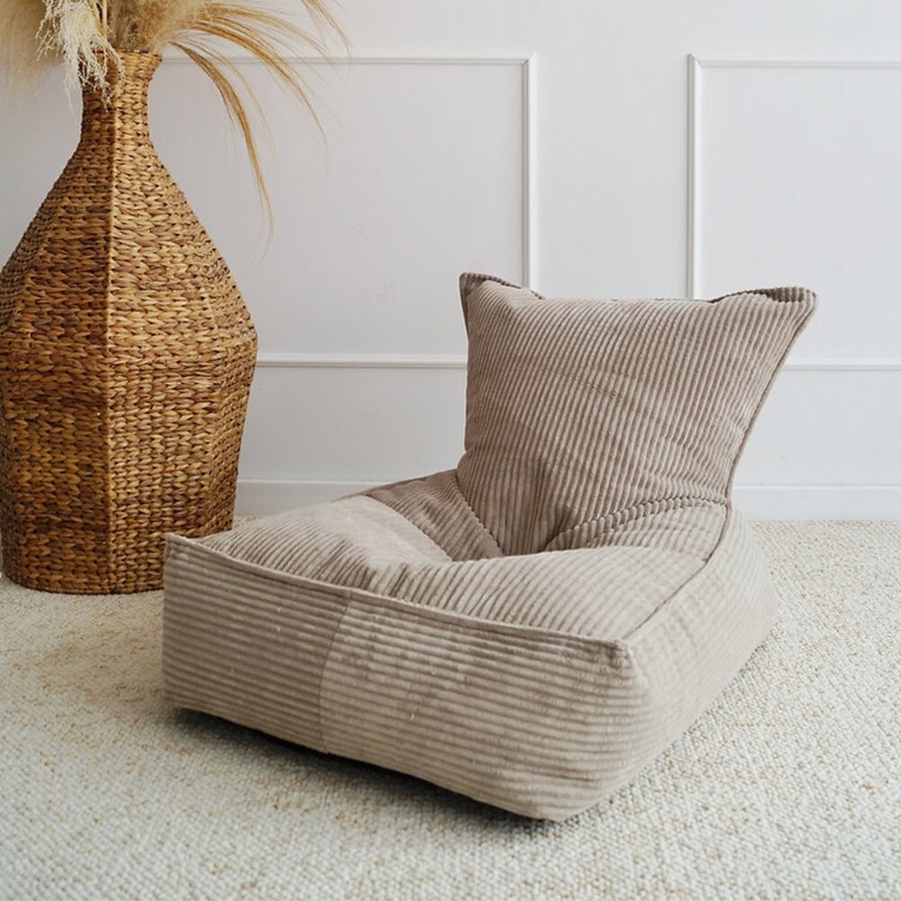 Velvet Rib Beanbag Dark Beige