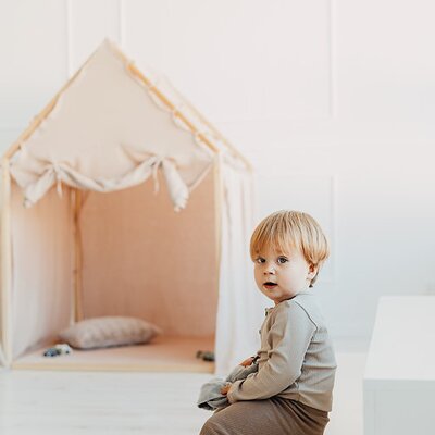 Speelhuis Scandi Roll Up 110x110 cm Beige