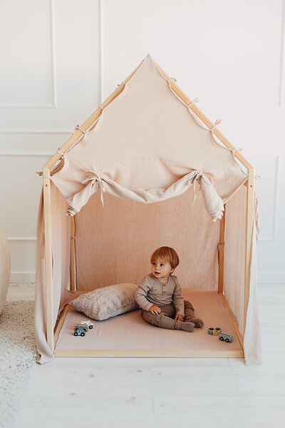 Speelhuis Scandi Roll Up 110x110 cm Beige Speelhuis Scandi Roll Up 110x110 cm Beige