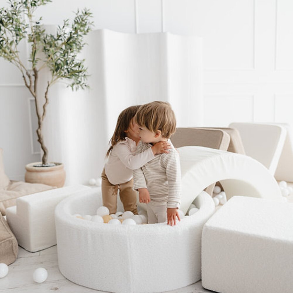 Foam speelset Boucle (3 stuks) + ballenbad 90x30 + 200 ballen White